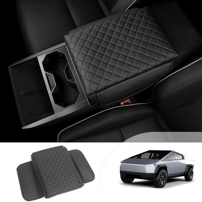 Leather Center Armrest Cover for Cybertruck With Pocket