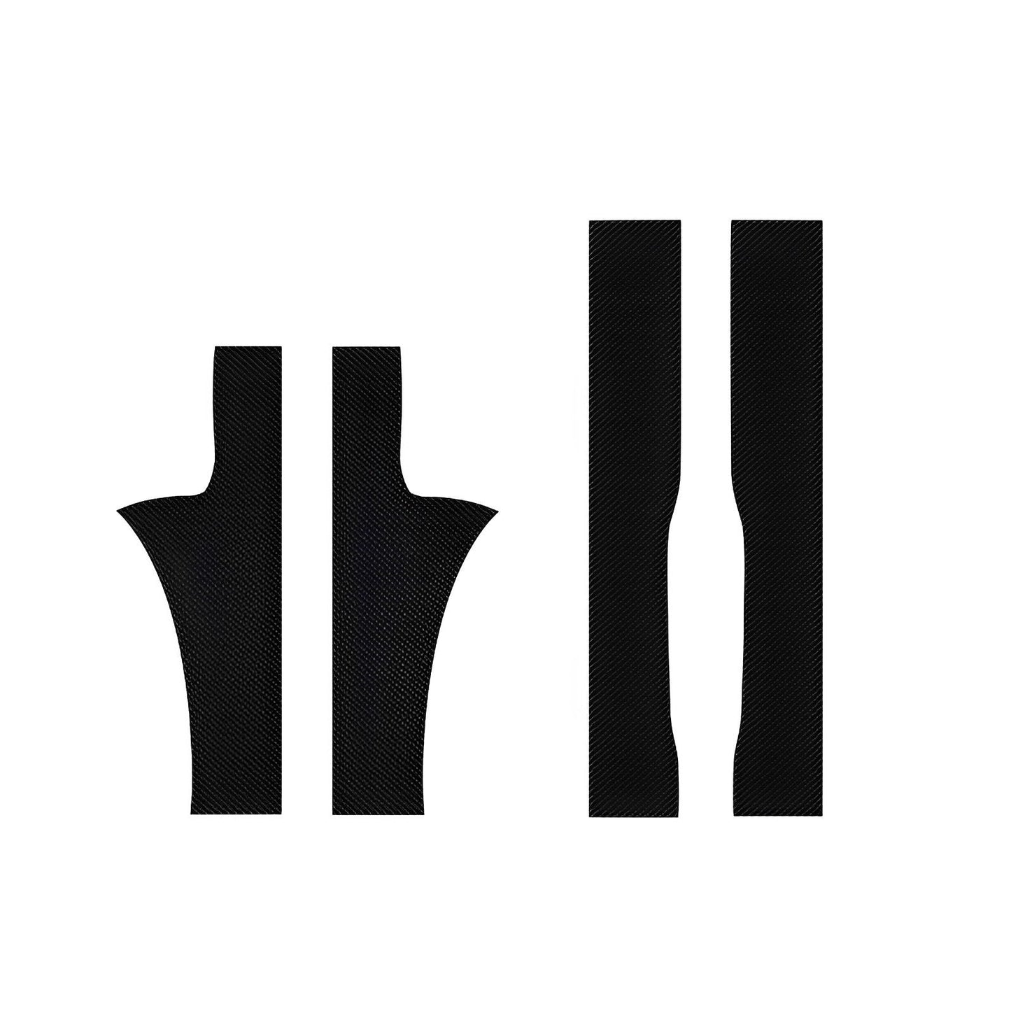 Model 3 Carbon Fiber Door Sill Protector Sticker for Tesla (4 Pcs) Without Logo