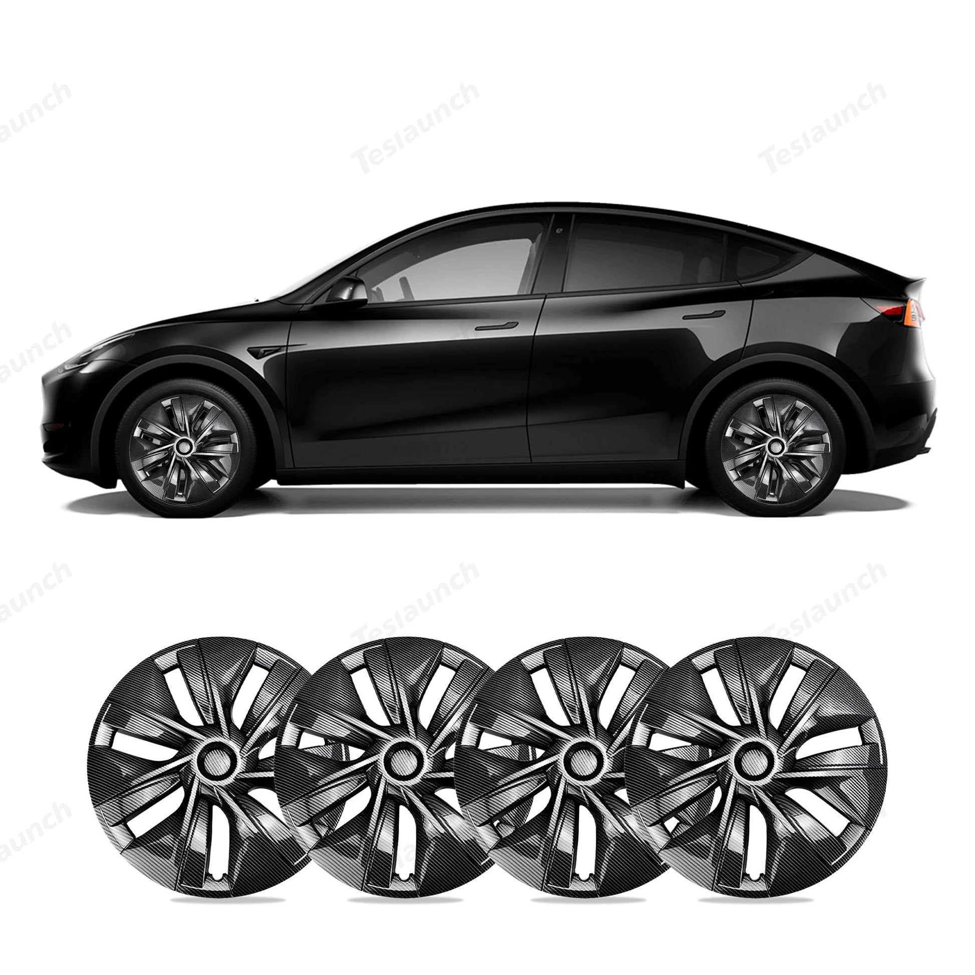 Model Y 19'' Gemini Wheels Cover Hubcaps Replacement 4PCS for Tesla (2020-2024)