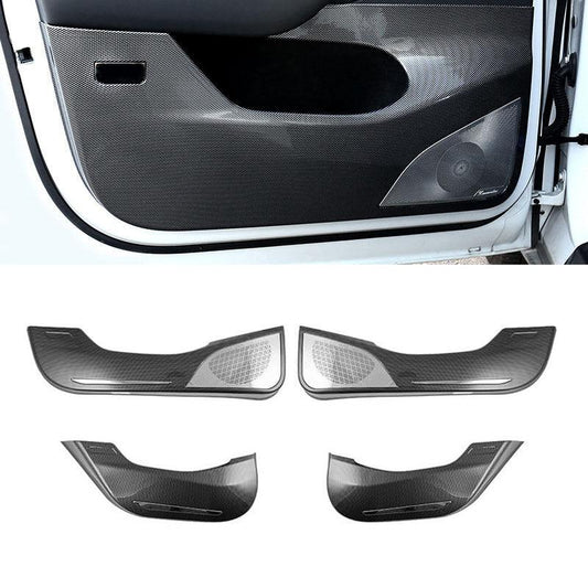 Door Protector for Tesla Model 3, Door Inner Trim Cover Overlay (Carbon Fiber Pattern ABS) (2021-2023)