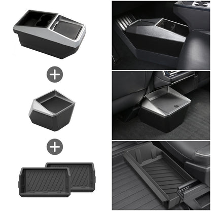 Center Console Floor Organizer for Cybertruck 4 Pcs Set