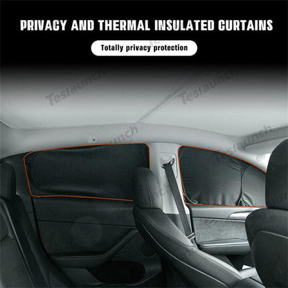 2017-2025 Model 3 Sun Visor for Tesla- Privacy and Thermal Insulated Sunshades Curtains