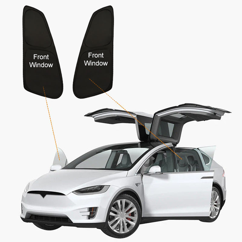 Model X(2015-2025) Privacy And Thermal Insulated Sunshades Curtains for Tesla Opaque Sun Visor for Camping and Daily Use