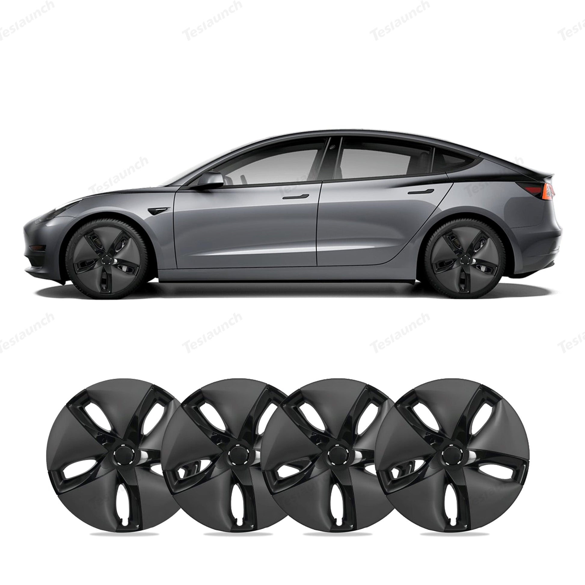 Model 3 18'' Aero Wheels Cover Hubcaps Replacement 4PCS for Tesla (2017-2023)