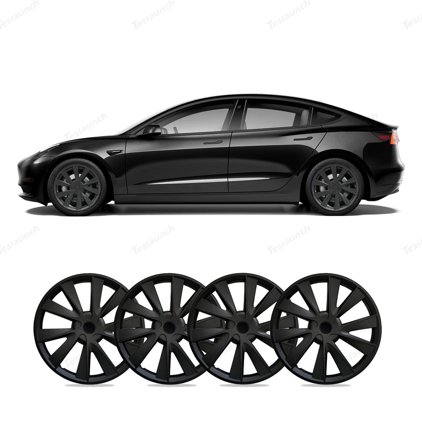 Model 3 18'' Aero Wheels Cover Hubcaps Replacement 4PCS for Tesla (2017-2023)