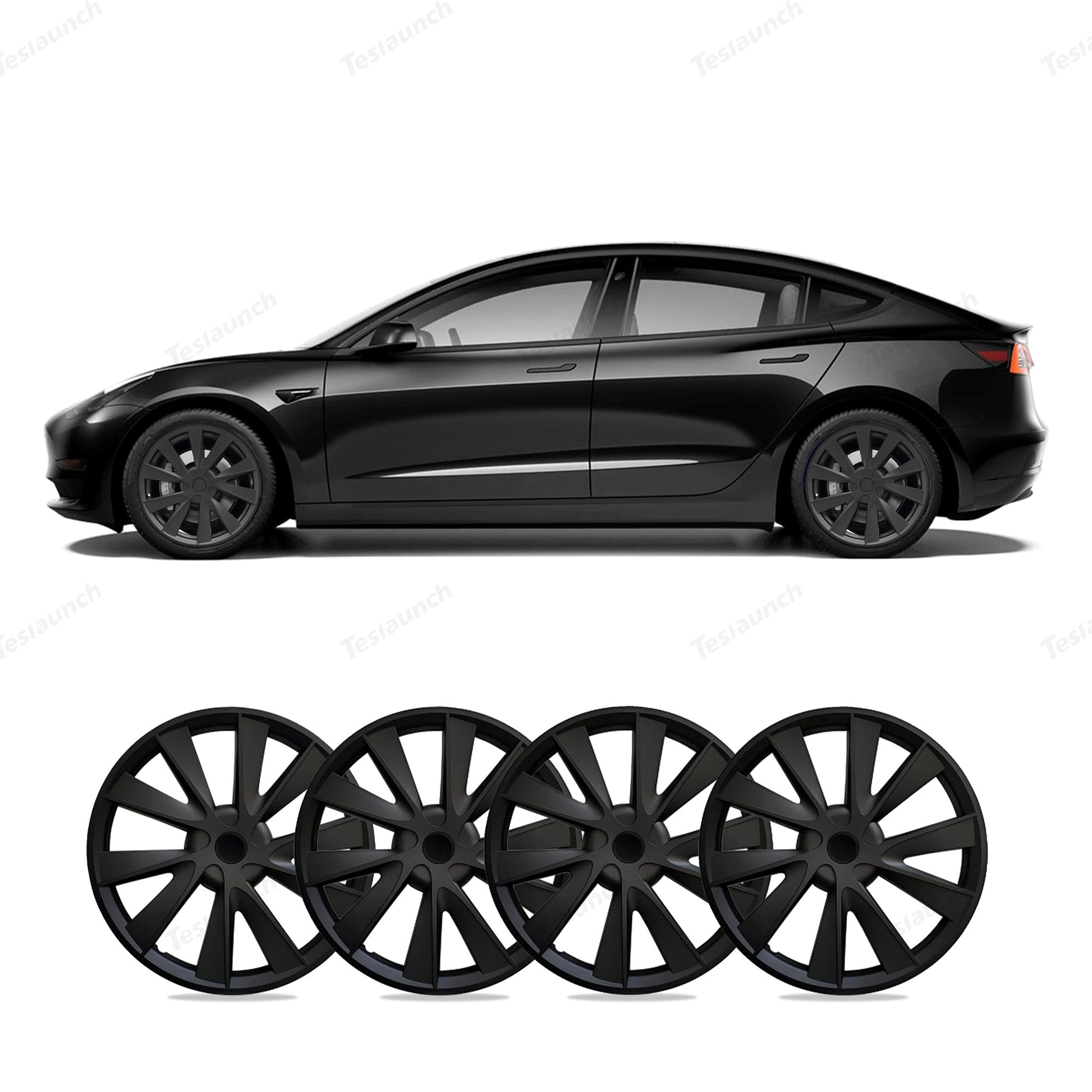 Model 3 18'' Aero Wheels Cover Hubcaps Replacement 4PCS for Tesla (2017-2023)