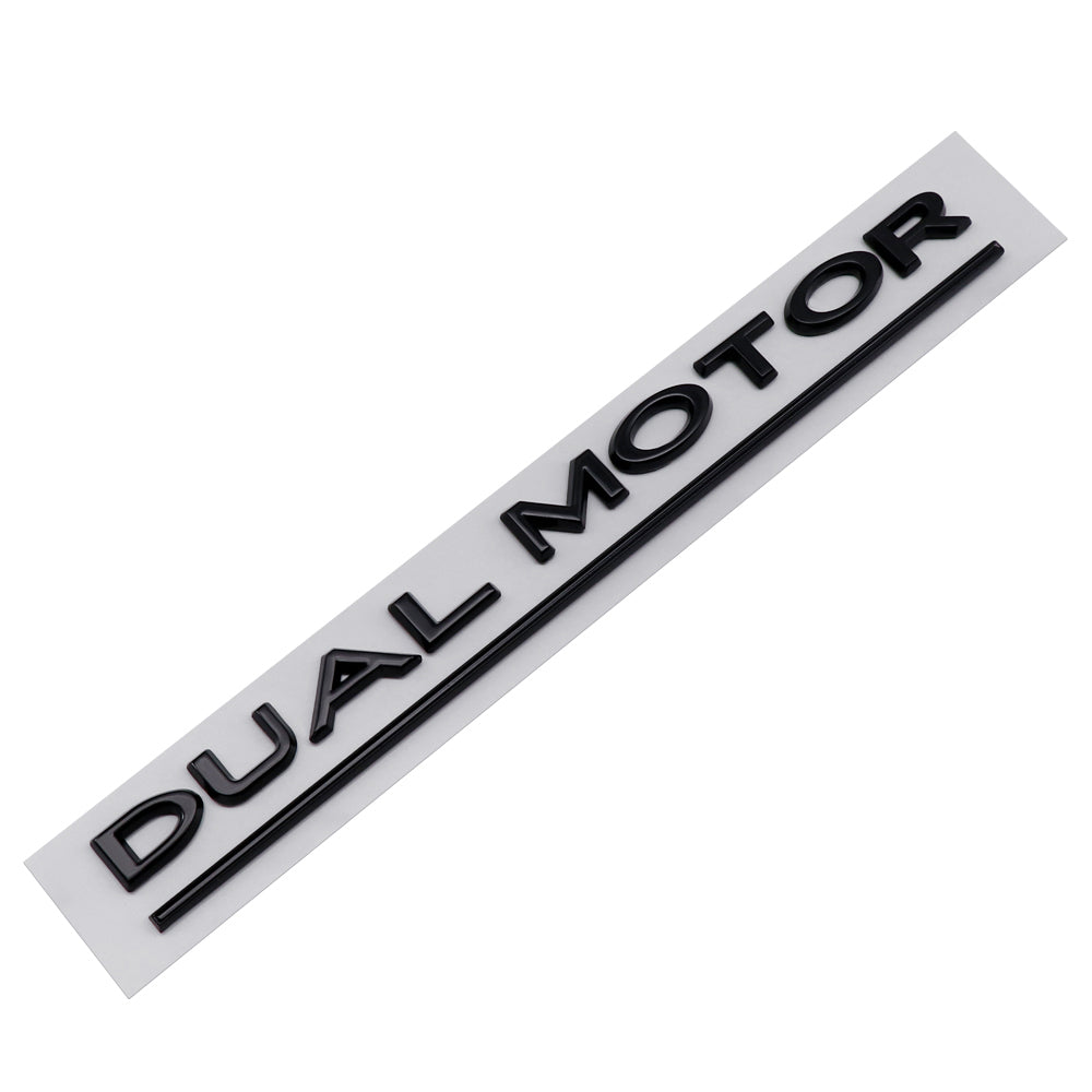 'Dual Motor' Decal Rear Trunk Emblem For Tesla All Model 3 Y S X