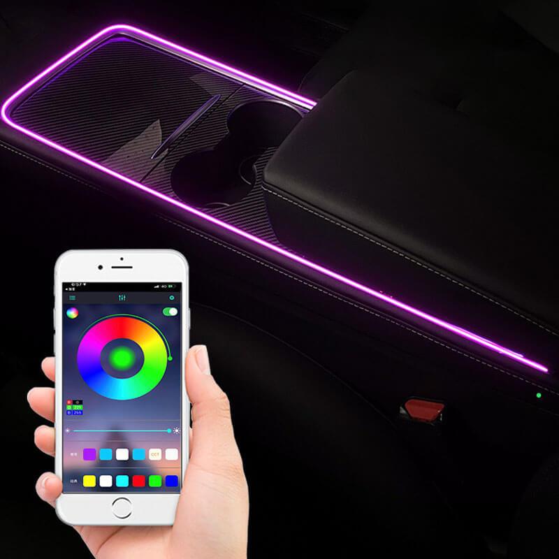Center Console Light Strip with App Controller for Tesla Model 3/Y