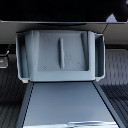 2024 Model 3 Highland Central Control Wireless Charging Silicone Pad Storage Box For Tesla Grey