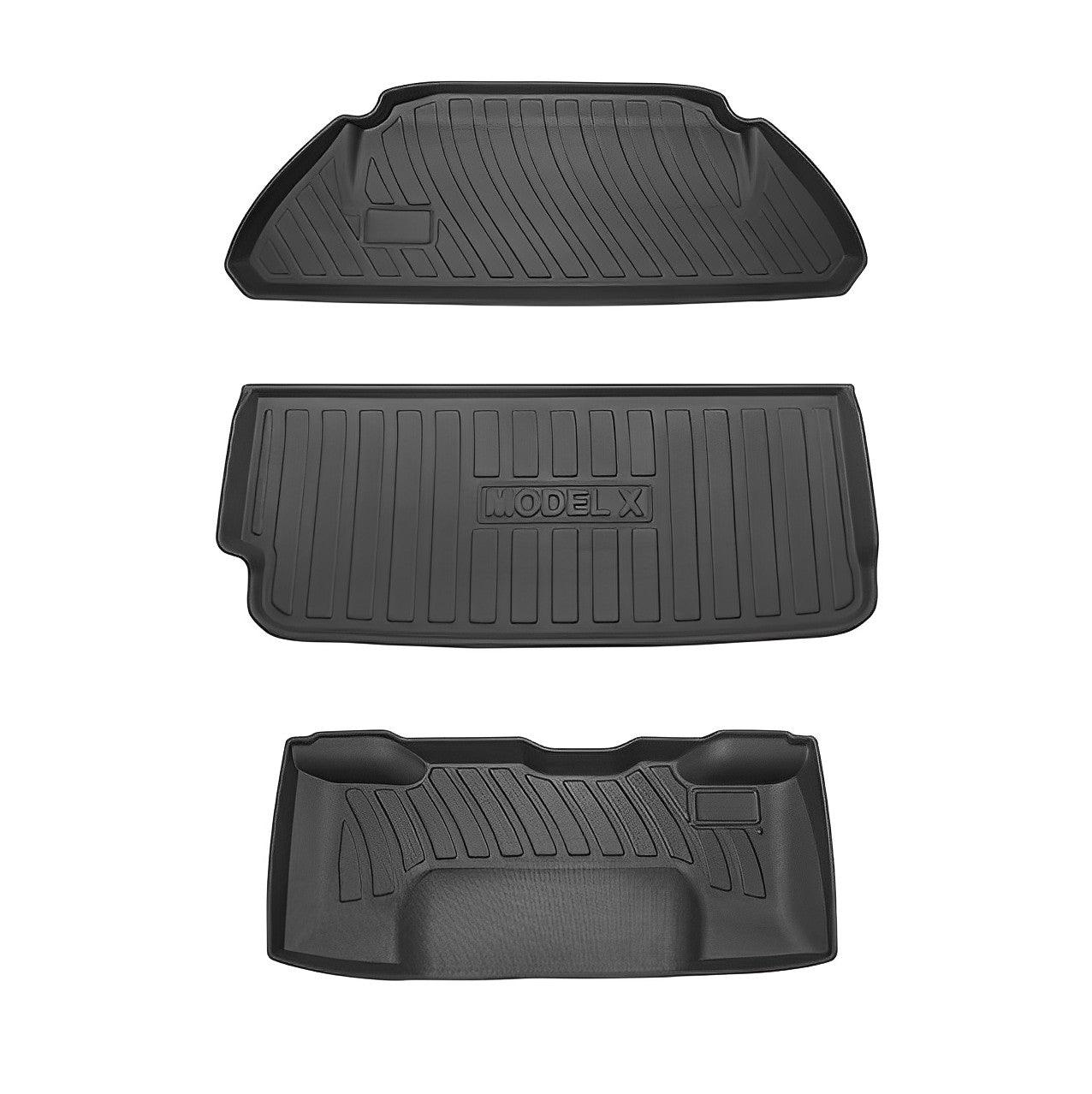 Model X Floor Mats Trunk Mat Cargo Liner for All Weather for Tesla(2015-2020)