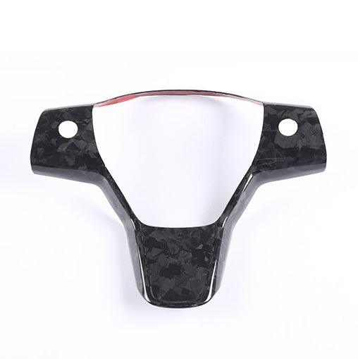 [Real Carbon Fiber] One-piece Steering Wheel Cover For Tesla Model 3/Y Accessories (2017-2023) Real Forged Carbon Fiber