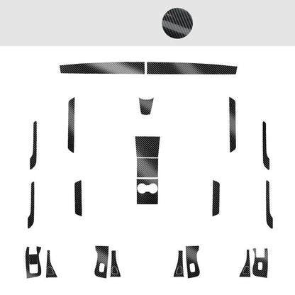 Carbon Fiber Interior Wrap Kit Sticker for Tesla Model 3 2022-2023 Model 3 22-piece interior set [5D glossy carbon fiber black]