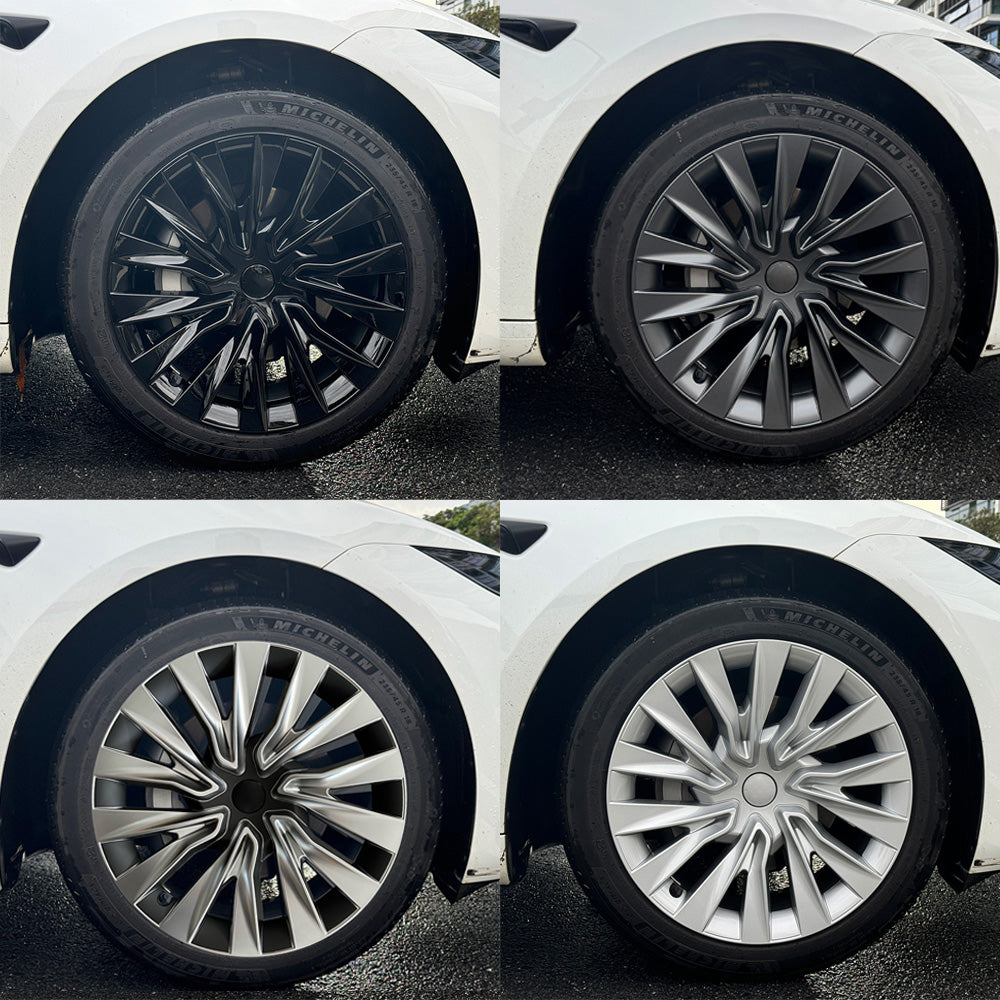 Nova Style Wheel Hubcaps (Set of 4) for Tesla 2024+ Model 3 Highland 18'' Photon Wheels (Inspired by 19'' Nova Wheels)