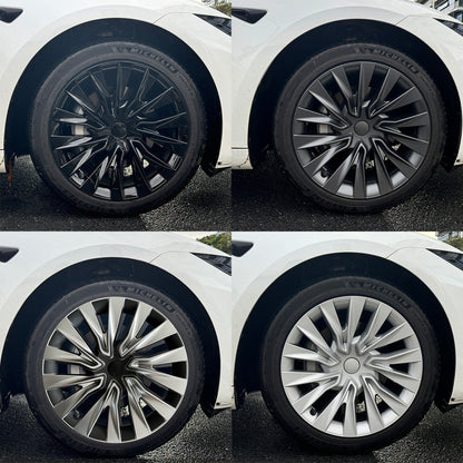 Nova Style Wheel Hubcaps (Set of 4) for Tesla 2024+ Model 3 Highland 18'' Photon Wheels (Inspired by 19'' Nova Wheels)