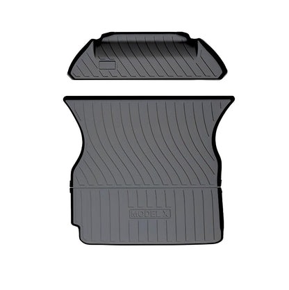 Model X Floor Mats Trunk Mat Cargo Liner for All Weather for Tesla(2015-2020) Model X (2015-2020) 5 Seats Frunk & Trunk Mat (2-3 PCS)