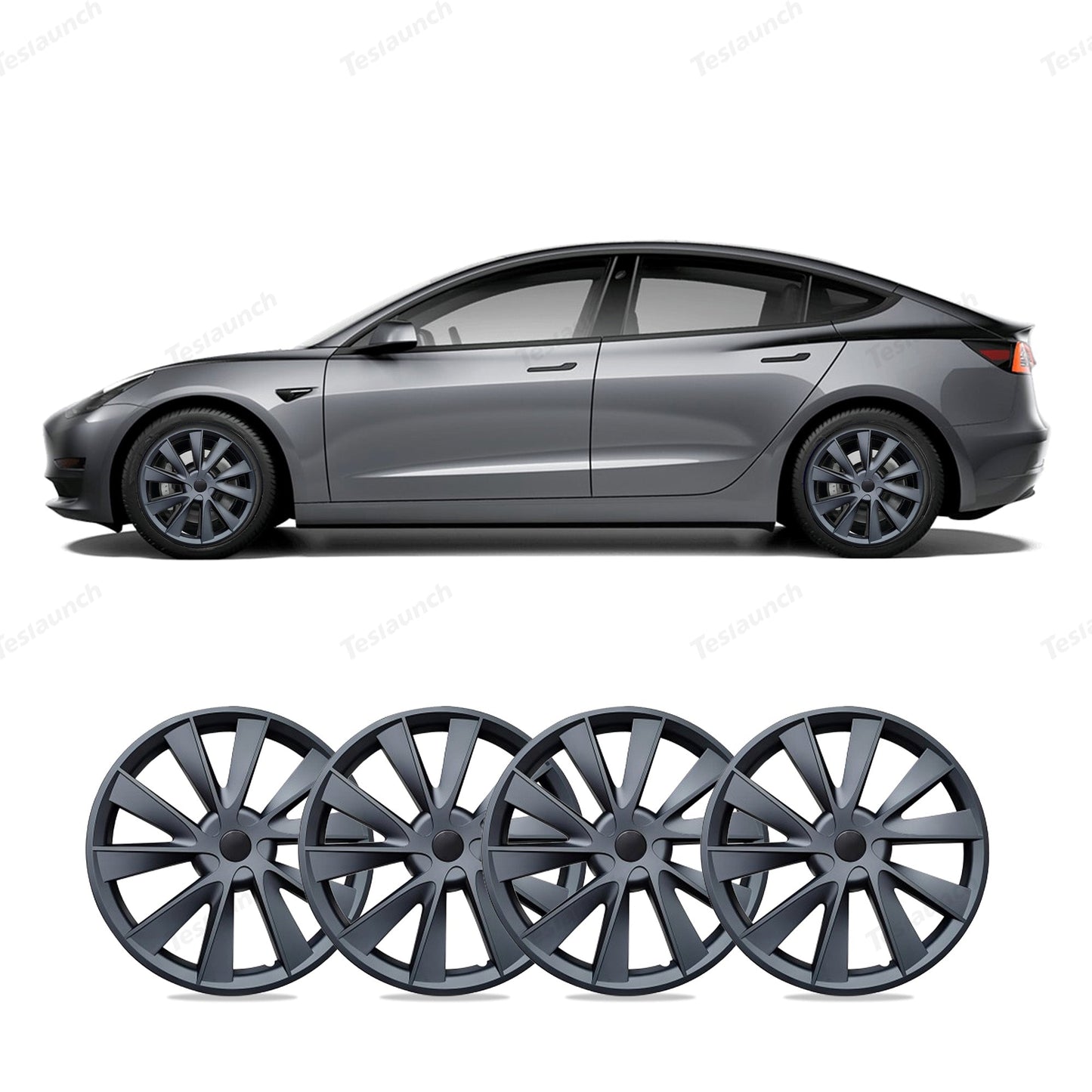 Model 3 18'' Aero Wheels Cover Hubcaps Replacement 4PCS for Tesla (2017-2023)