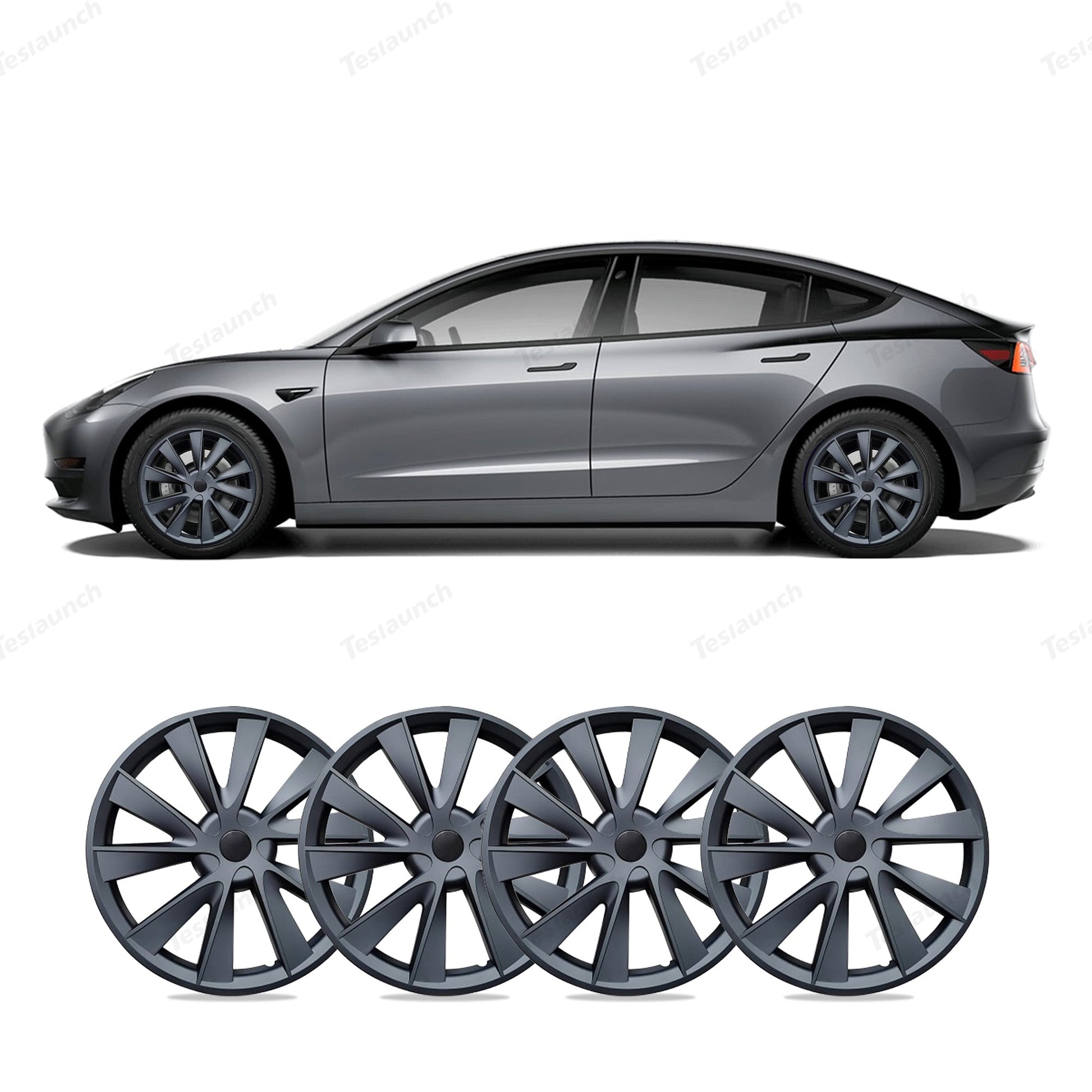 Model 3 18'' Aero Wheels Cover Hubcaps Replacement 4PCS for Tesla (2017-2023)