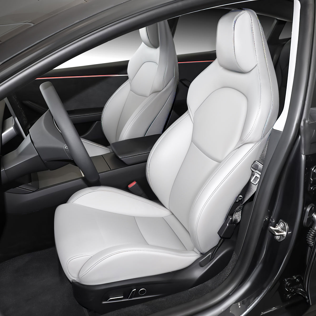 All-Inclusive Seat Cover for Tesla Model 3 Highland Performance 2024+ White