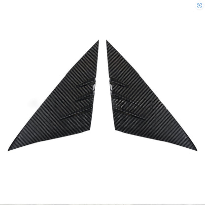 [Real Carbon Fiber] A-pillar Triangle Spoiler Cover For Tesla 2024+ Model 3 Highland (2 Pcs) Glossy Black