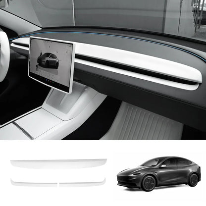 ABS Dashboard Trim Cover for for 2026 New Tesla Model Y Standard Upper+Lower Dashboard Cover Matte White