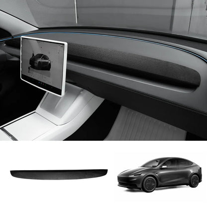 ABS Dashboard Trim Cover for for 2026 New Tesla Model Y Standard Upper Dashboard Cover Matte Carbon Fiber Style