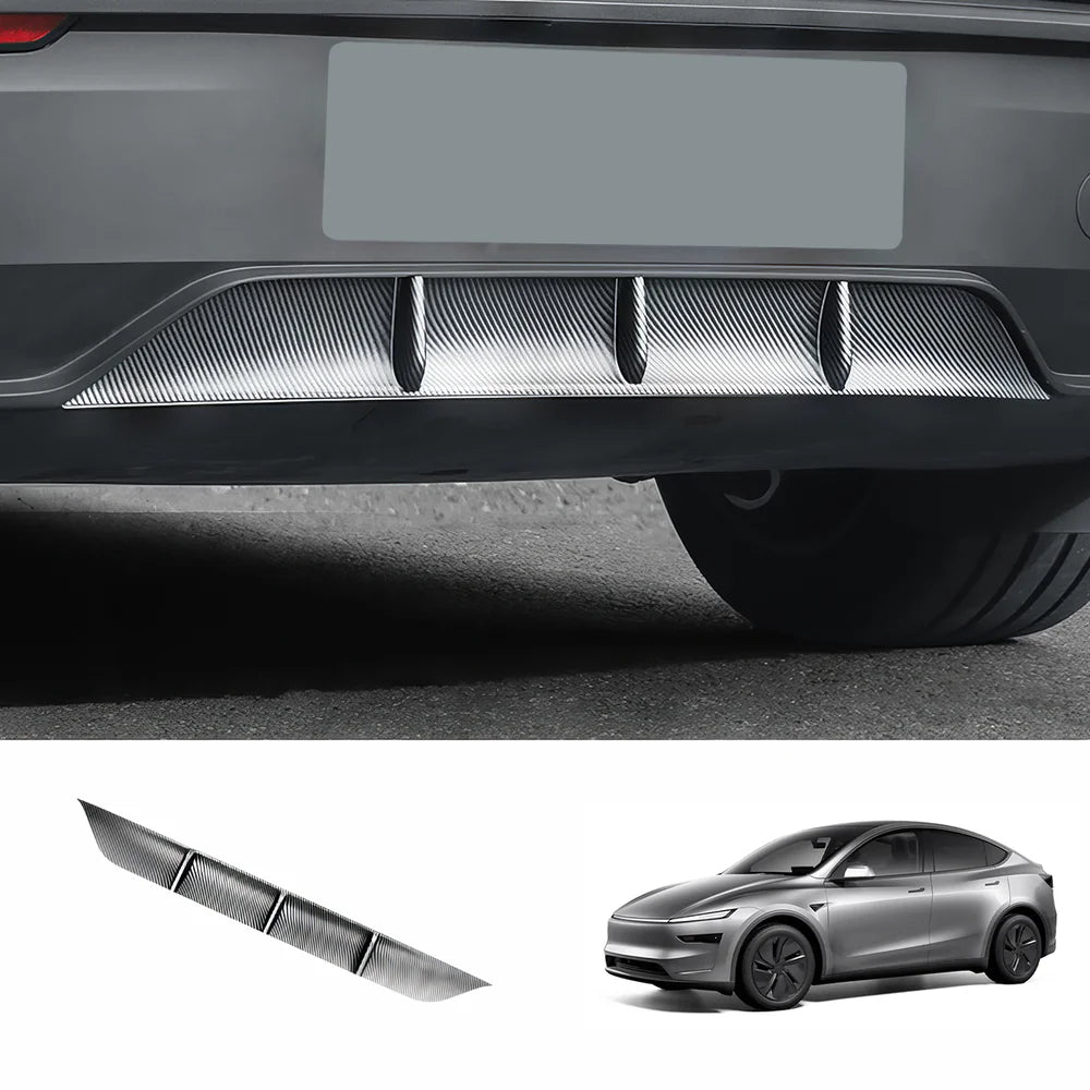 ABS Rear Bumper Lip Spoiler for Tesla Model Y Juniper 2025+ Glossy Carbon Fiber (ABS)