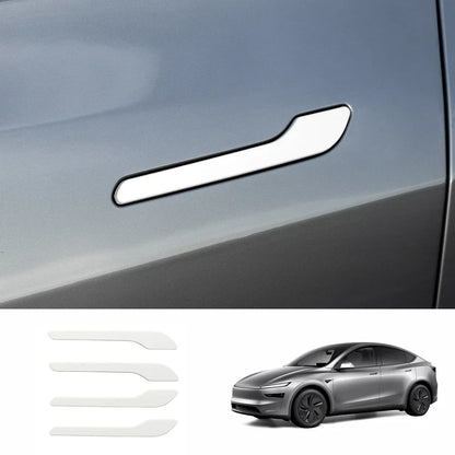 ABS Side Mirror Covers & Door Handle Covers for Tesla Model Y Juniper 2025+ / Model 3 Highland 2024+ Model Y Juniper 2025+ Door Handle Covers White