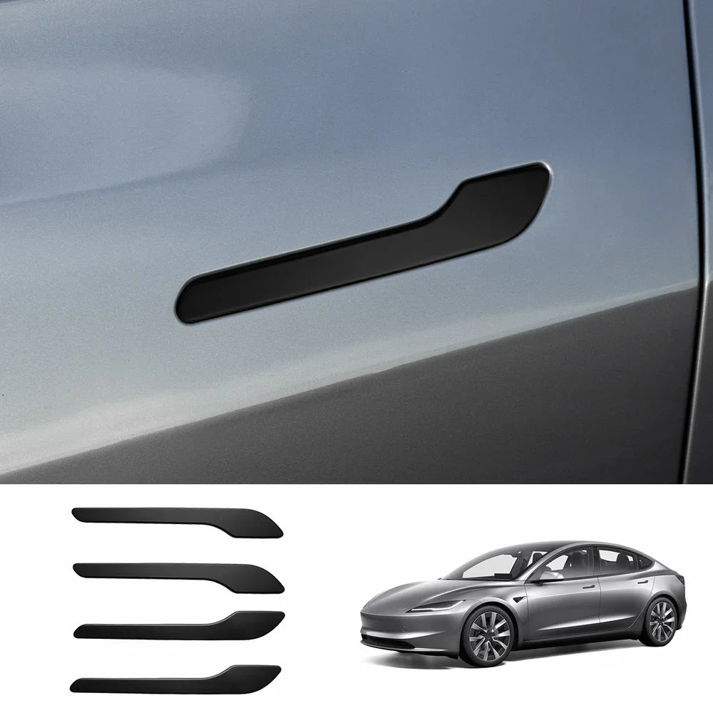 ABS Side Mirror Covers & Door Handle Covers for Tesla Model Y Juniper 2025+ / Model 3 Highland 2024+ Model 3 Highland 2024+ Door Handle Covers Matte Black