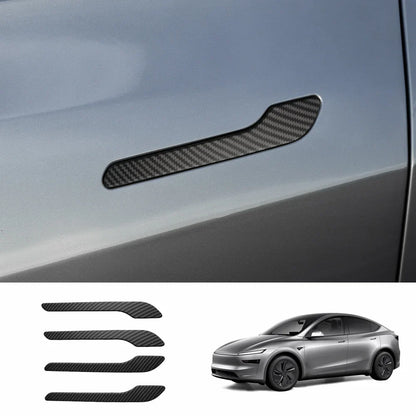 ABS Side Mirror Covers & Door Handle Covers for Tesla Model Y Juniper 2025+ / Model 3 Highland 2024+ Model Y Juniper 2025+ Door Handle Covers Matte Carbon Pattern