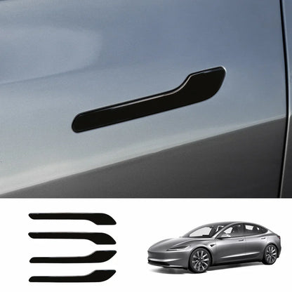 ABS Side Mirror Covers & Door Handle Covers for Tesla Model Y Juniper 2025+ / Model 3 Highland 2024+ Model 3 Highland 2024+ Door Handle Covers Glossy Black