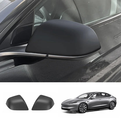 ABS Side Mirror Covers & Door Handle Covers for Tesla Model Y Juniper 2025+ / Model 3 Highland 2024+ Model 3 Highland 2024+ Side Mirror Covers Matte Black
