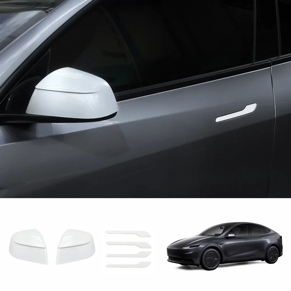 ABS Side Mirror Covers & Door Handle Covers for 2026 New Tesla Model Y Standard