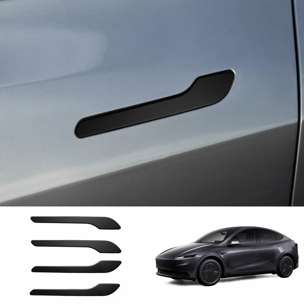 ABS Side Mirror Covers & Door Handle Covers for 2026 New Tesla Model Y Standard Door Handle Covers Matte Black