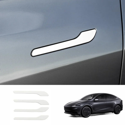 ABS Side Mirror Covers & Door Handle Covers for 2026 New Tesla Model Y Standard Door Handle Covers White