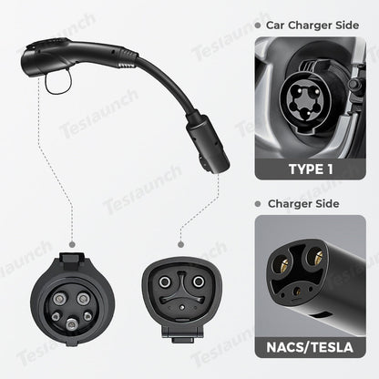 NACS/Tesla to J1772 Adapter Charger Connector Cable