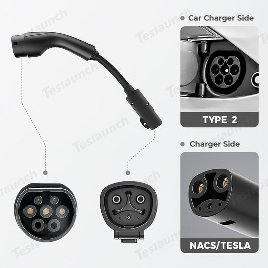 NACS/Tesla to Type 2 Adapter Charger Connector Cable
