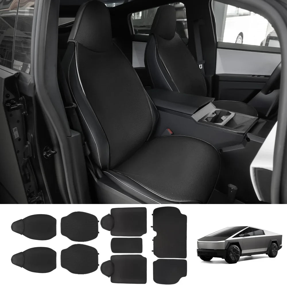 Breathable Mesh Seat Cover Set for Tesla Cybertruck 2024+ Full Set (9-Piece Set)