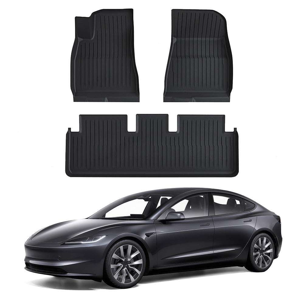 All Weather TPE Floor Mat for Tesla 2024 Model 3 Highland Floor Mat (3 PCS)