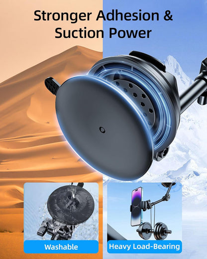 Adjustable Rotatable Car Phone Mount Holder for Tesla & EV – 360° Flexible Arm