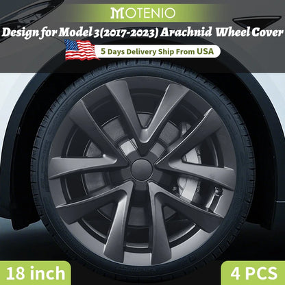 18 Inch Arachnid Style Wheel Cover Hubcaps For TESLA Model 3 2017-2023