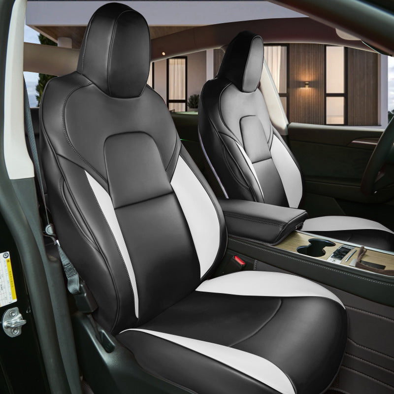 All-Inclusive Seat Cover For Tesla Model 3/Y Black-White
