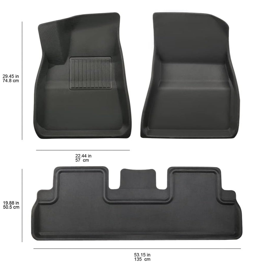 All Weather Floor Mats For Tesla Model 3 Highland