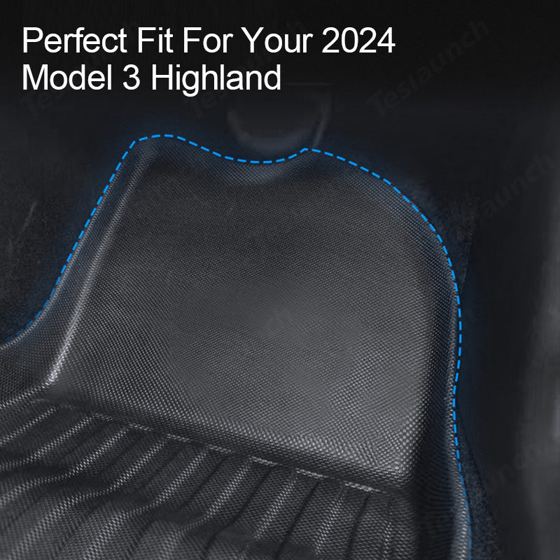 All-Weather Full Set Trunk Mat Cargo Floor Mats For Tesla 2024 Model 3 Highland