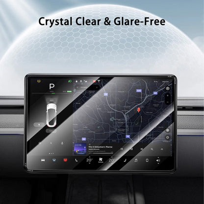 All-in-One Central Screen Tempered Glass & Frame Cover for Tesla Model 3/Y