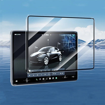 All-in-One Central Screen Tempered Glass & Frame Cover for Tesla Model 3/Y 2017-2023 Model 3 2020-2024 Model Y Transparent