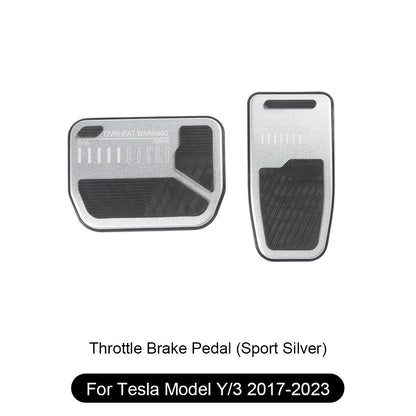 Alloy Foot Pedals For Tesla Model 3/Y/S/X Energy Recovery Silver