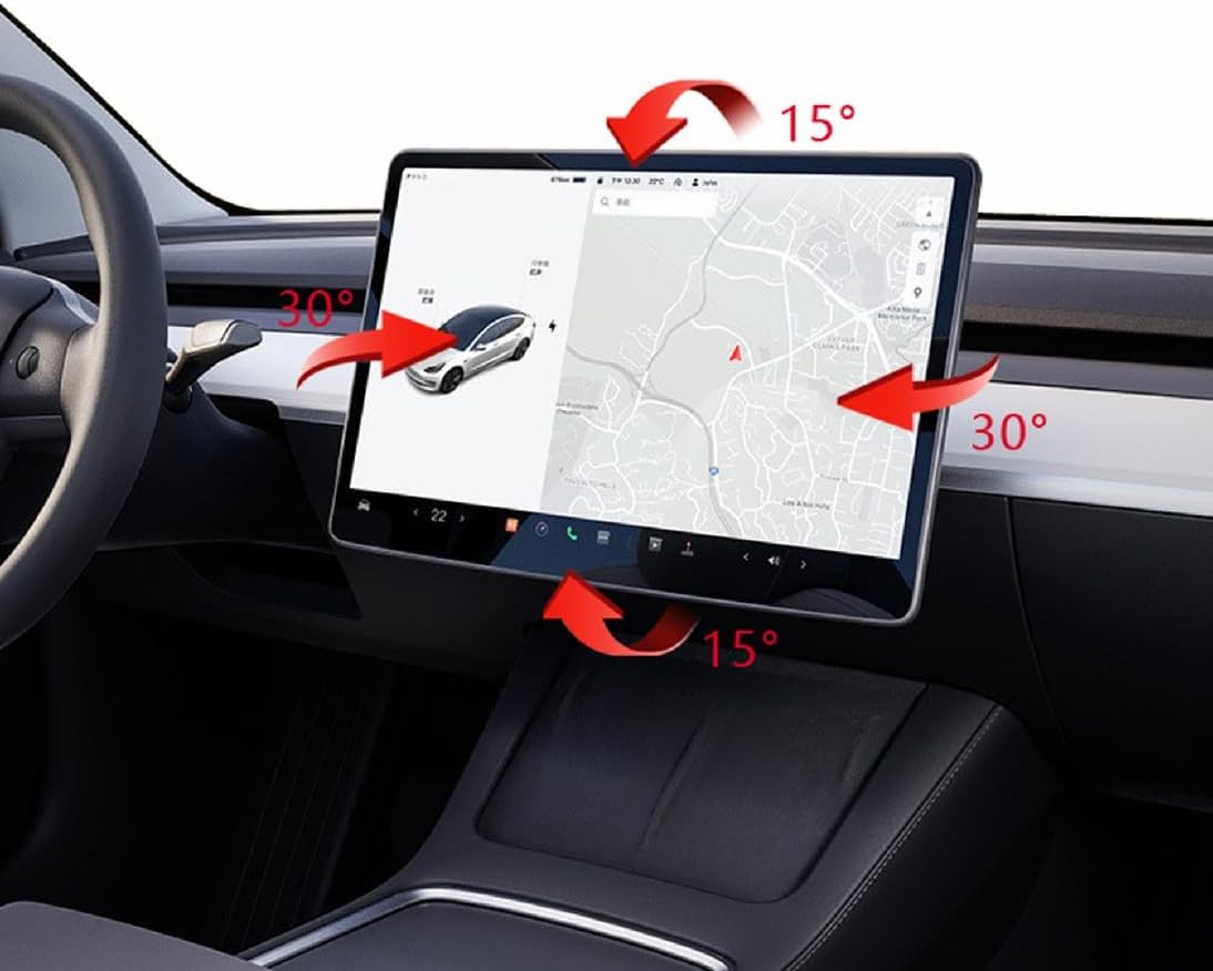 Aluminium Alloy Screen Rotating Holder Navigation Bracket Screen Swivel Tilt Mount for Tesla Model 3 Y