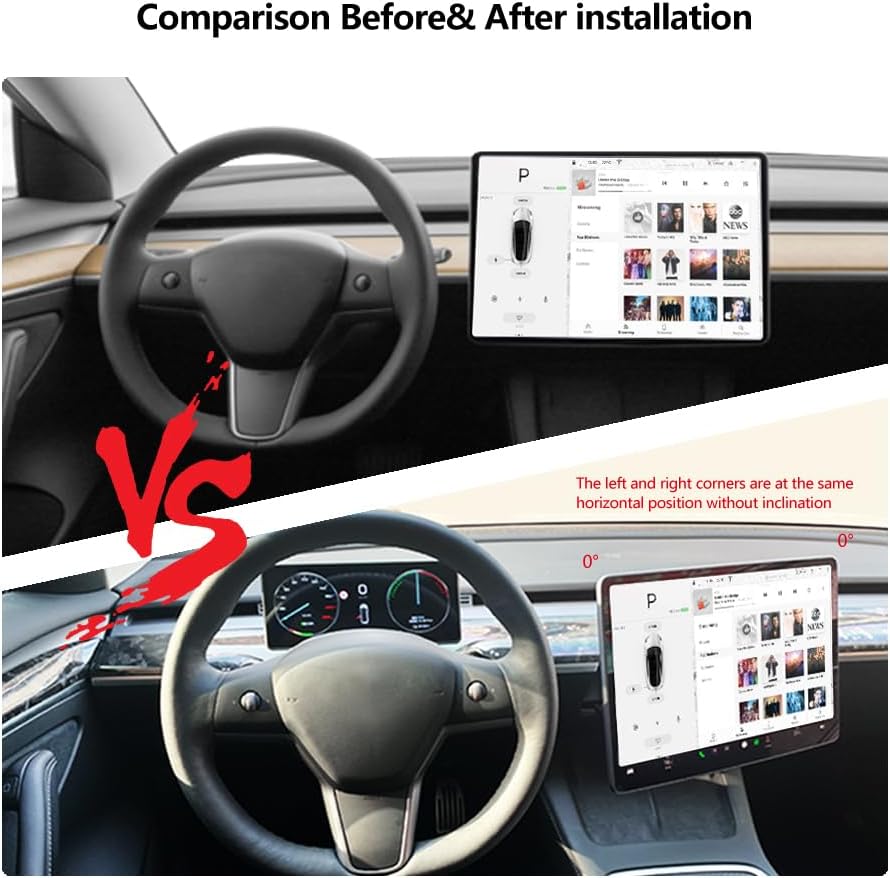 Aluminium Alloy Screen Rotating Holder Navigation Bracket Screen Swivel Tilt Mount for Tesla Model 3 Y