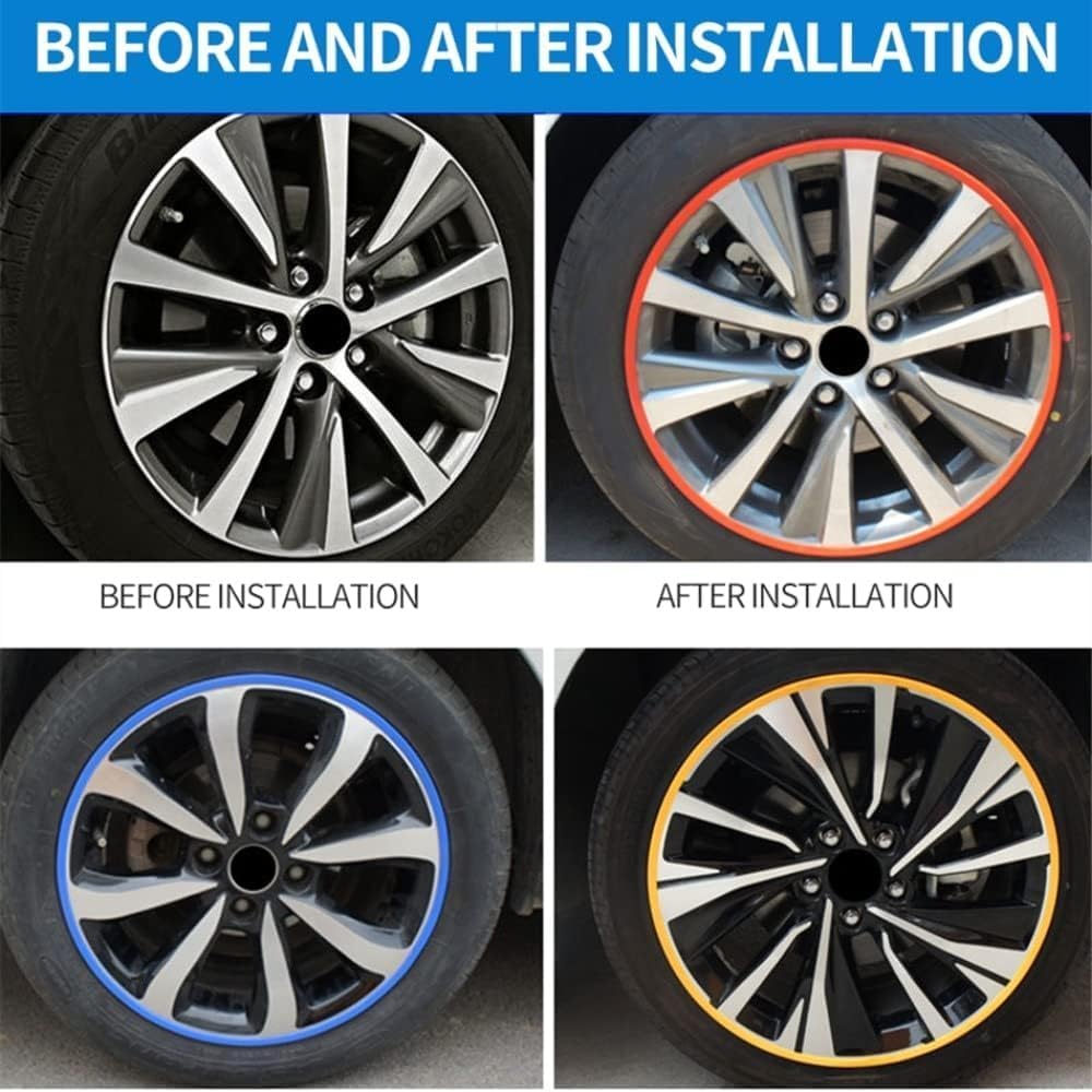 Aluminum Alloy Car Wheel Rim Protectors Anti-Scratch Wheel Protection Ring for Cars, Trucks, Tesla Set of 4