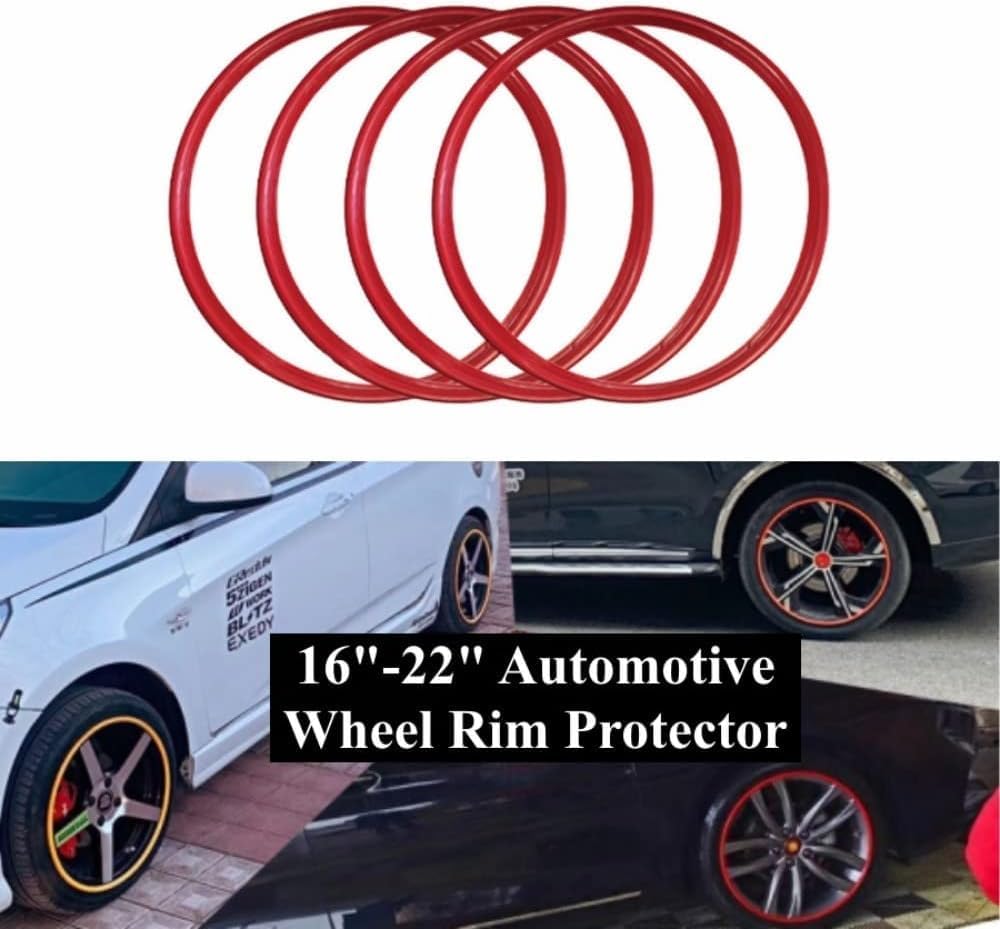 Aluminum Alloy Car Wheel Rim Protectors Anti-Scratch Wheel Protection Ring for Cars, Trucks, Tesla Set of 4